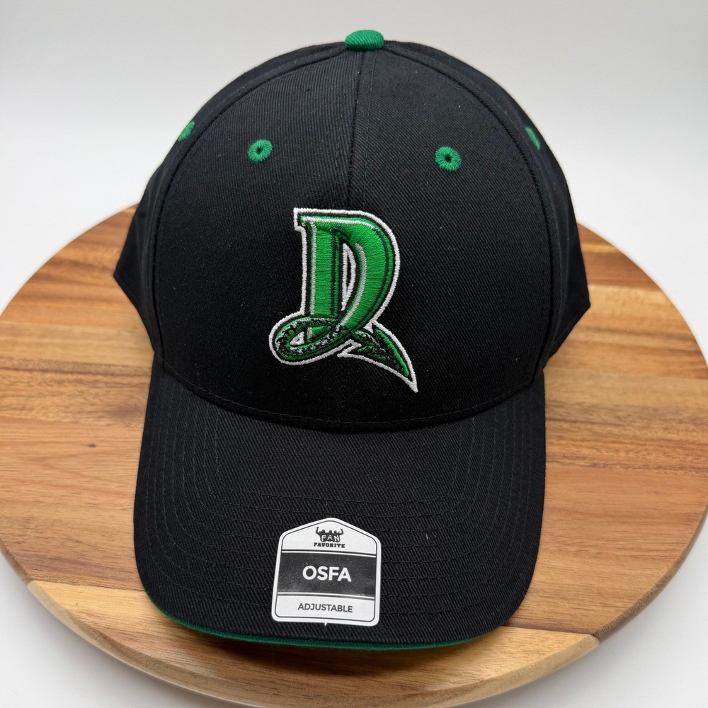 MLB Dayton Dragons Snapback Hat Black Green OSFA Baseball Cap 2491